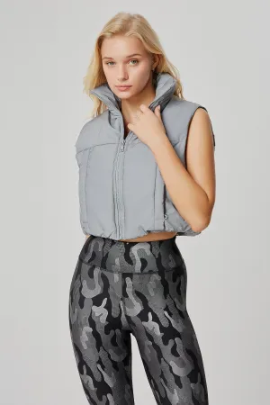 Αμάνικο reflective puffer jacket