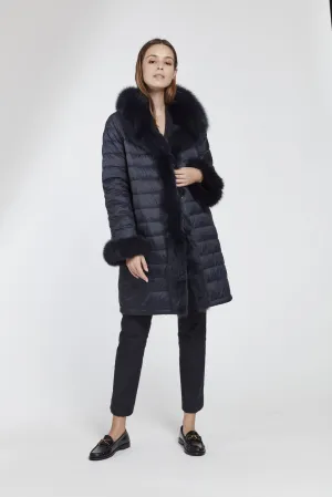 #1142 Down and Fox Reversible  Coat  Special  $390