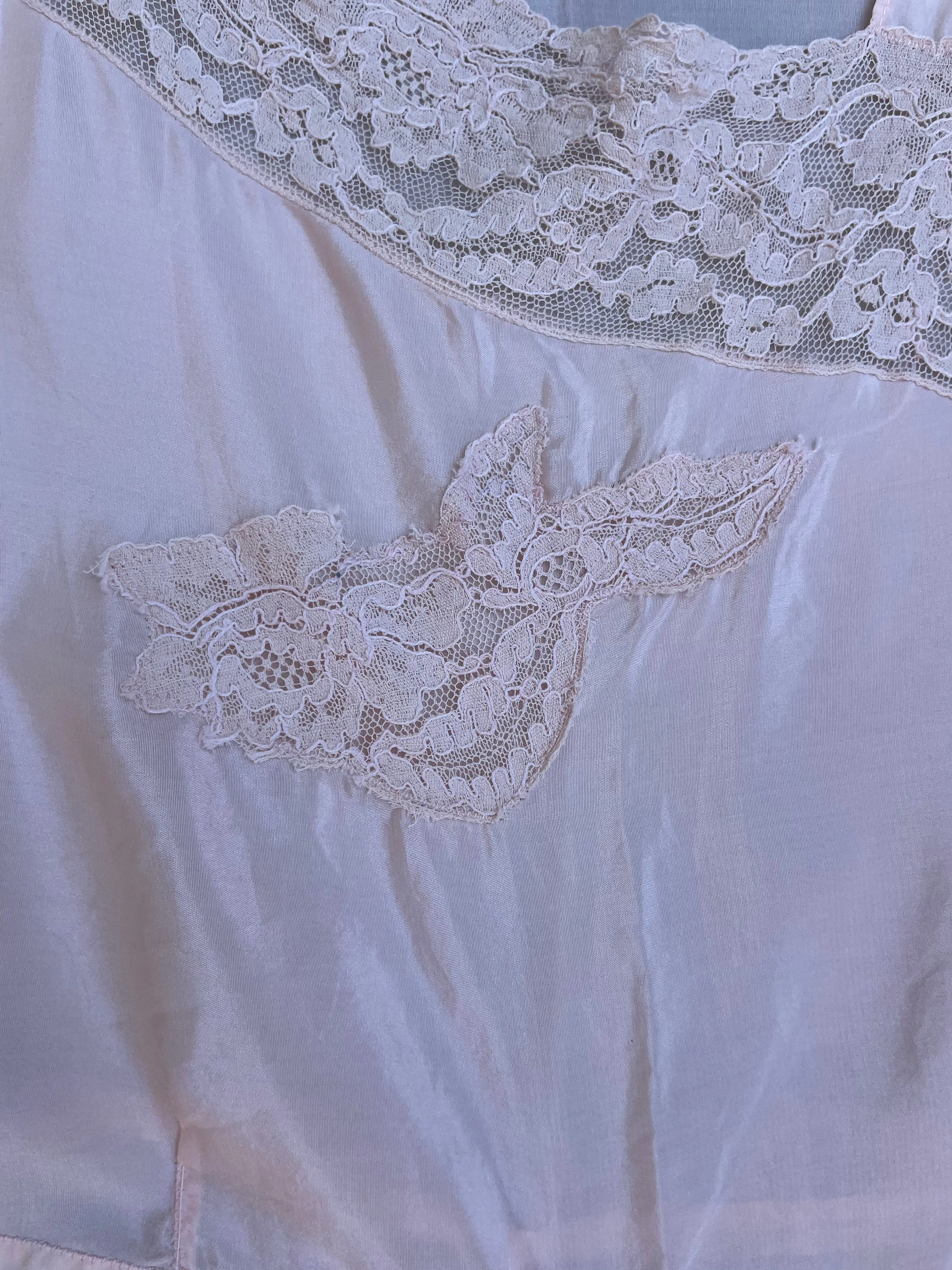 1930s Ballet Pink Silky Rayon Tie Shoulder Lounge Jumpsuit