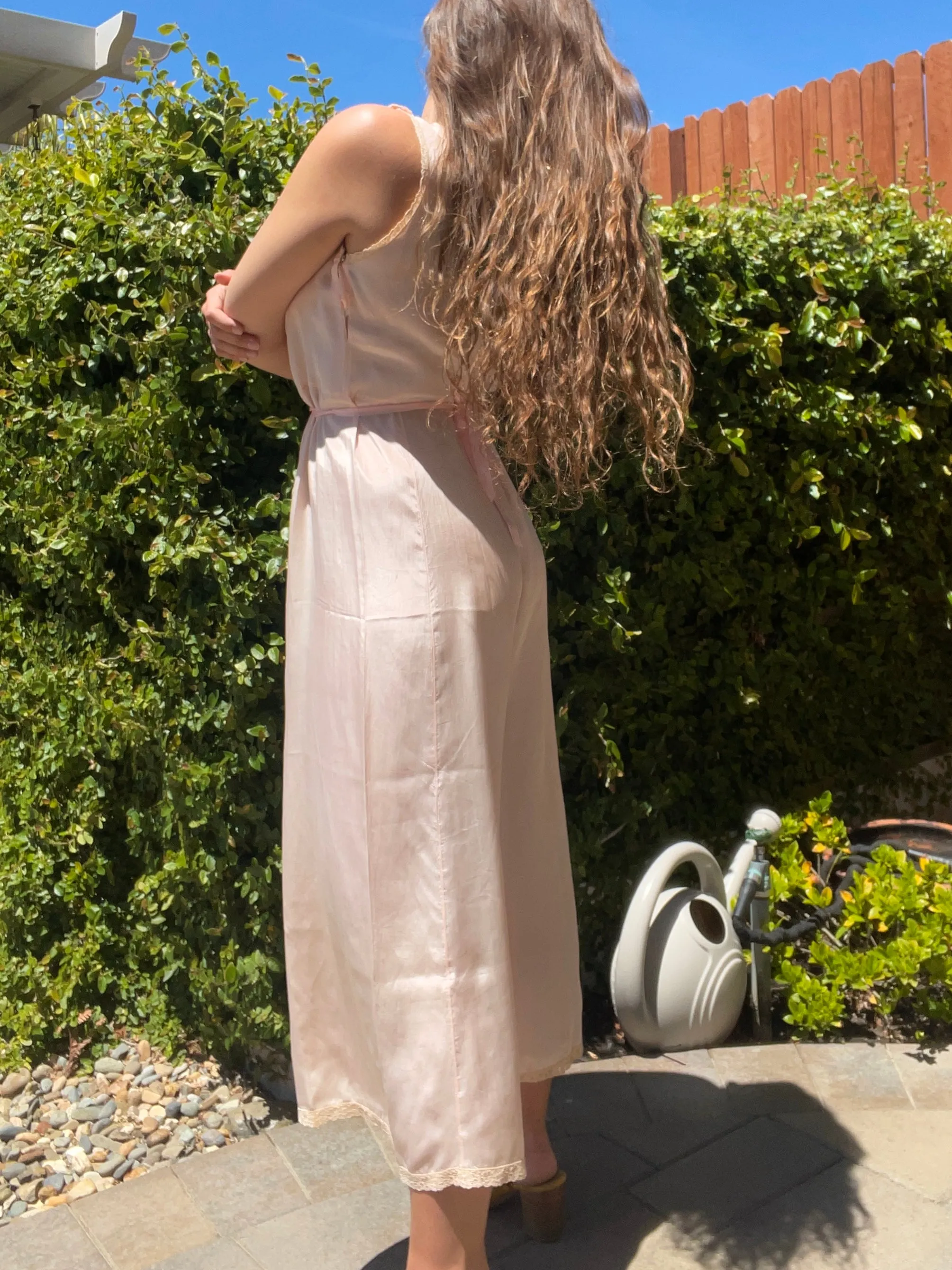 1930s Silk Crepe De Chine Lounge Jumpsuit