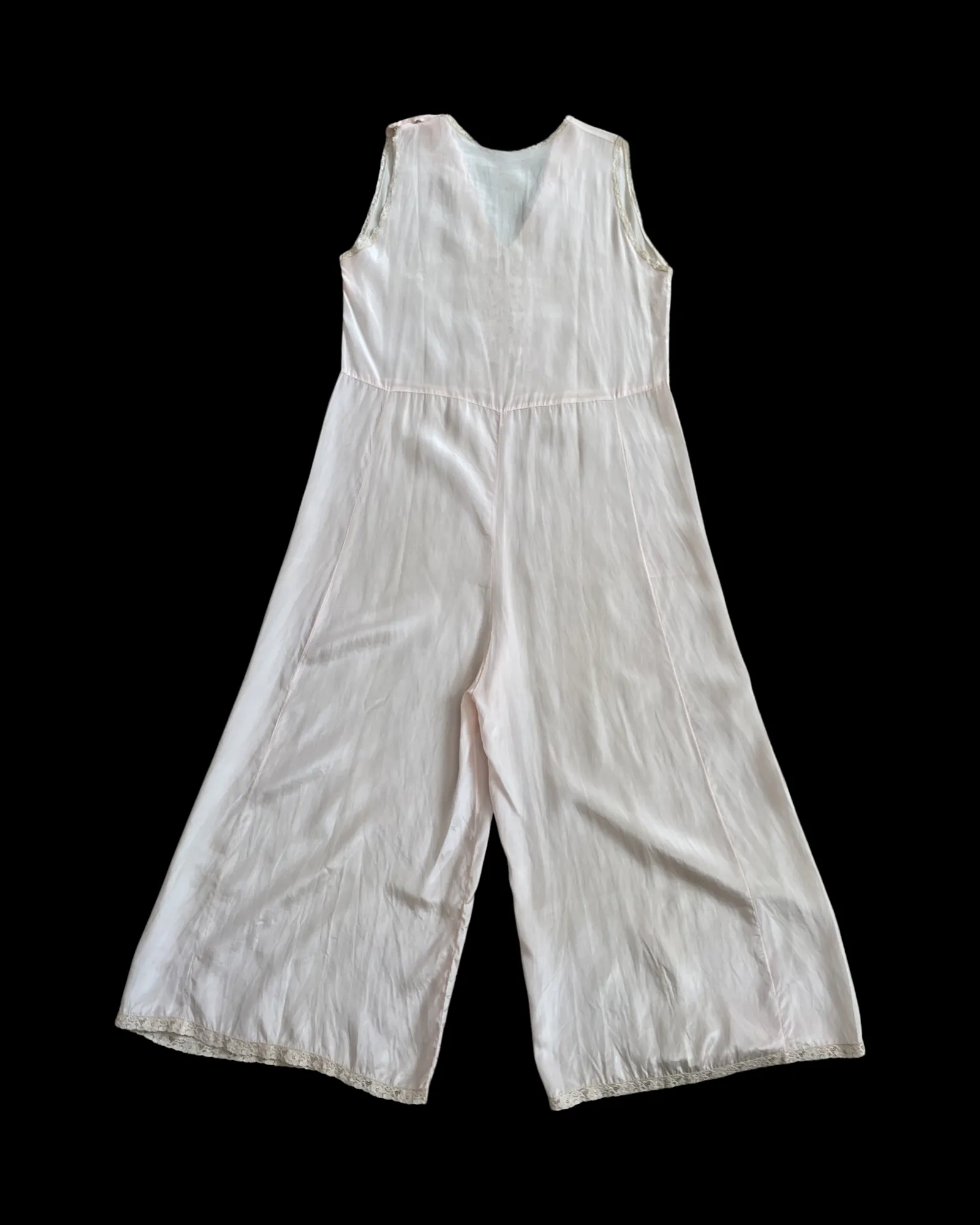 1930s Silk Crepe De Chine Lounge Jumpsuit