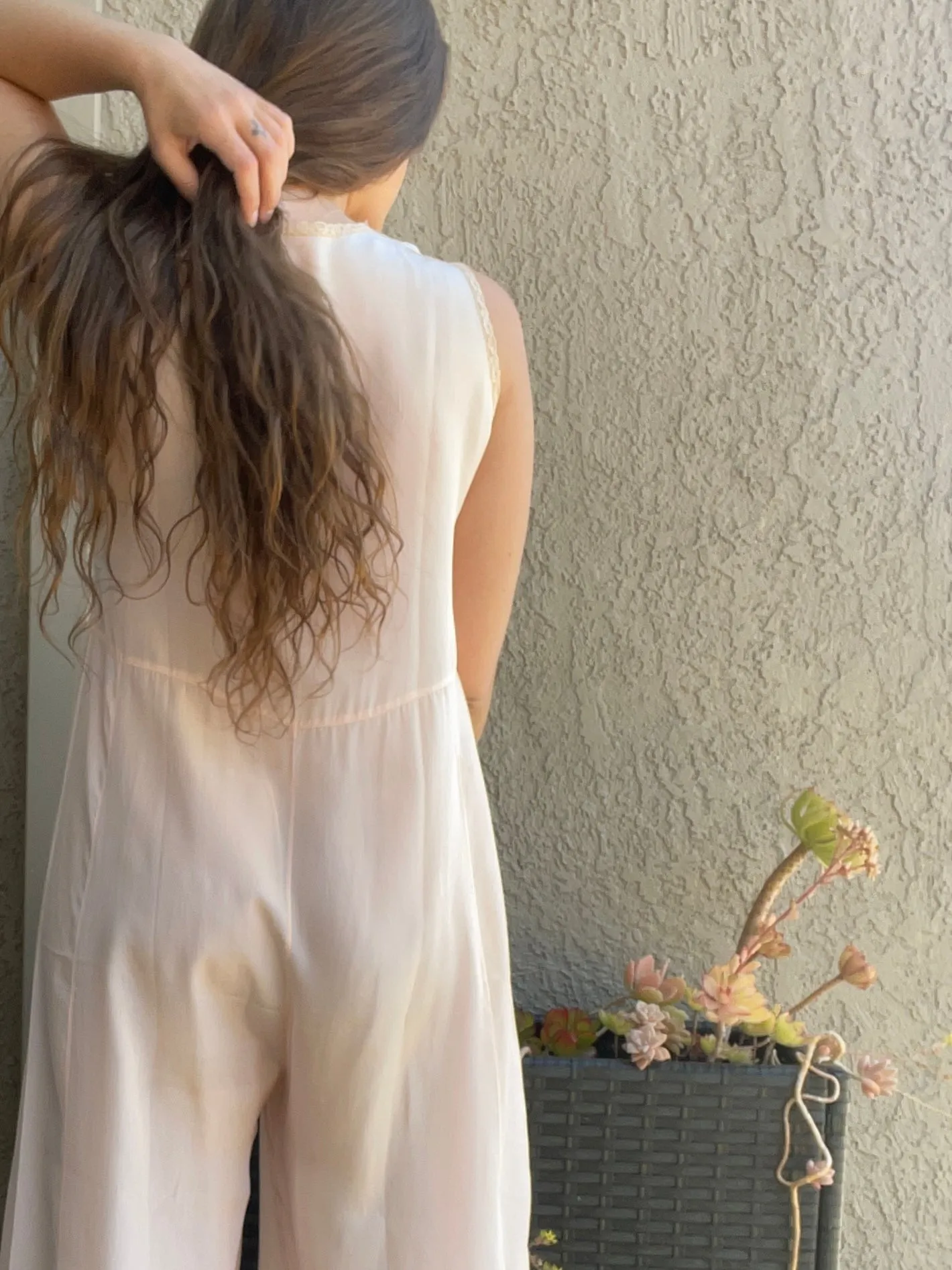 1930s Silk Crepe De Chine Lounge Jumpsuit