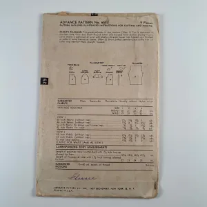 1940s Advance Child's Pajama Pattern No.6553