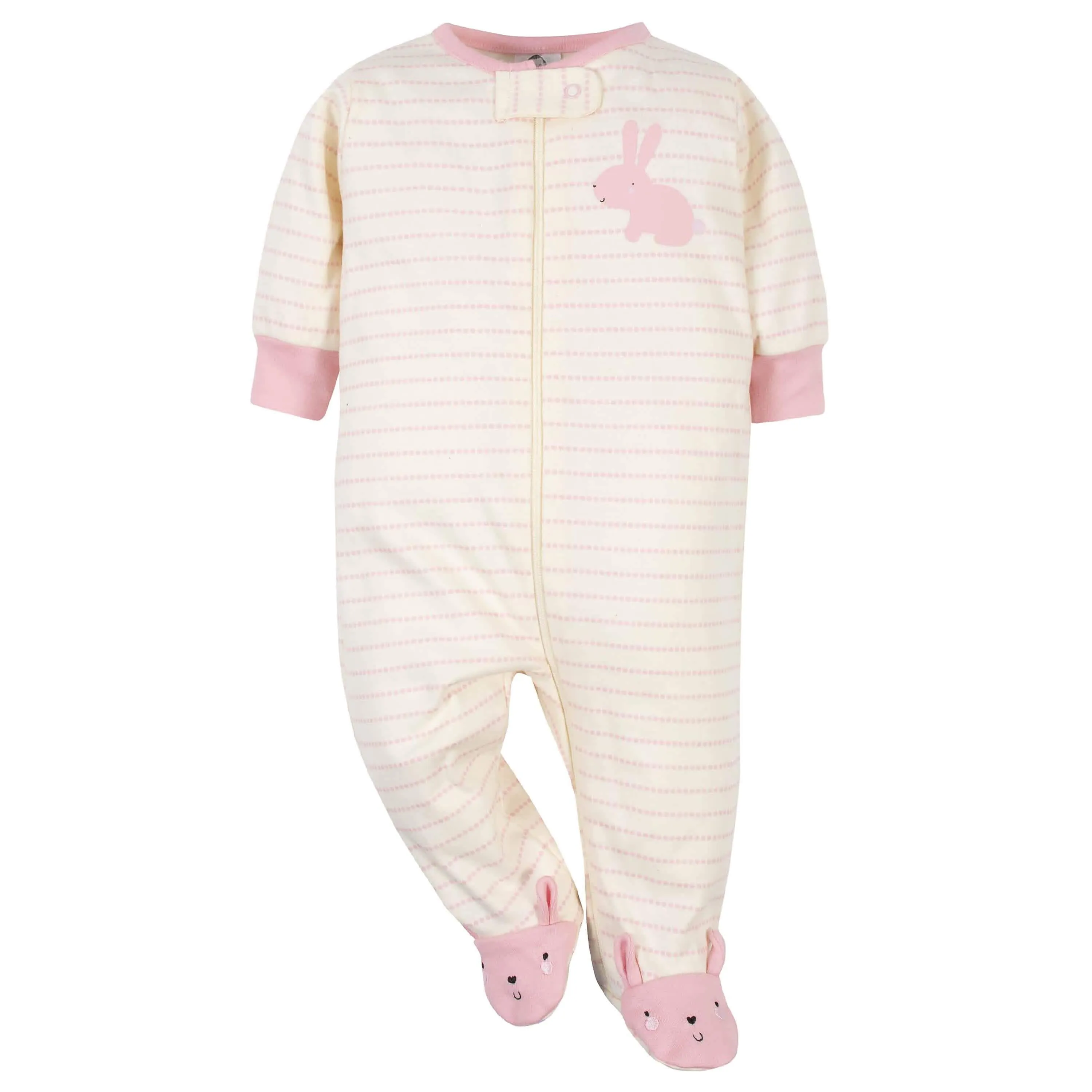 2-Pack Baby Girls Organic Bunny Sleep 'N Plays