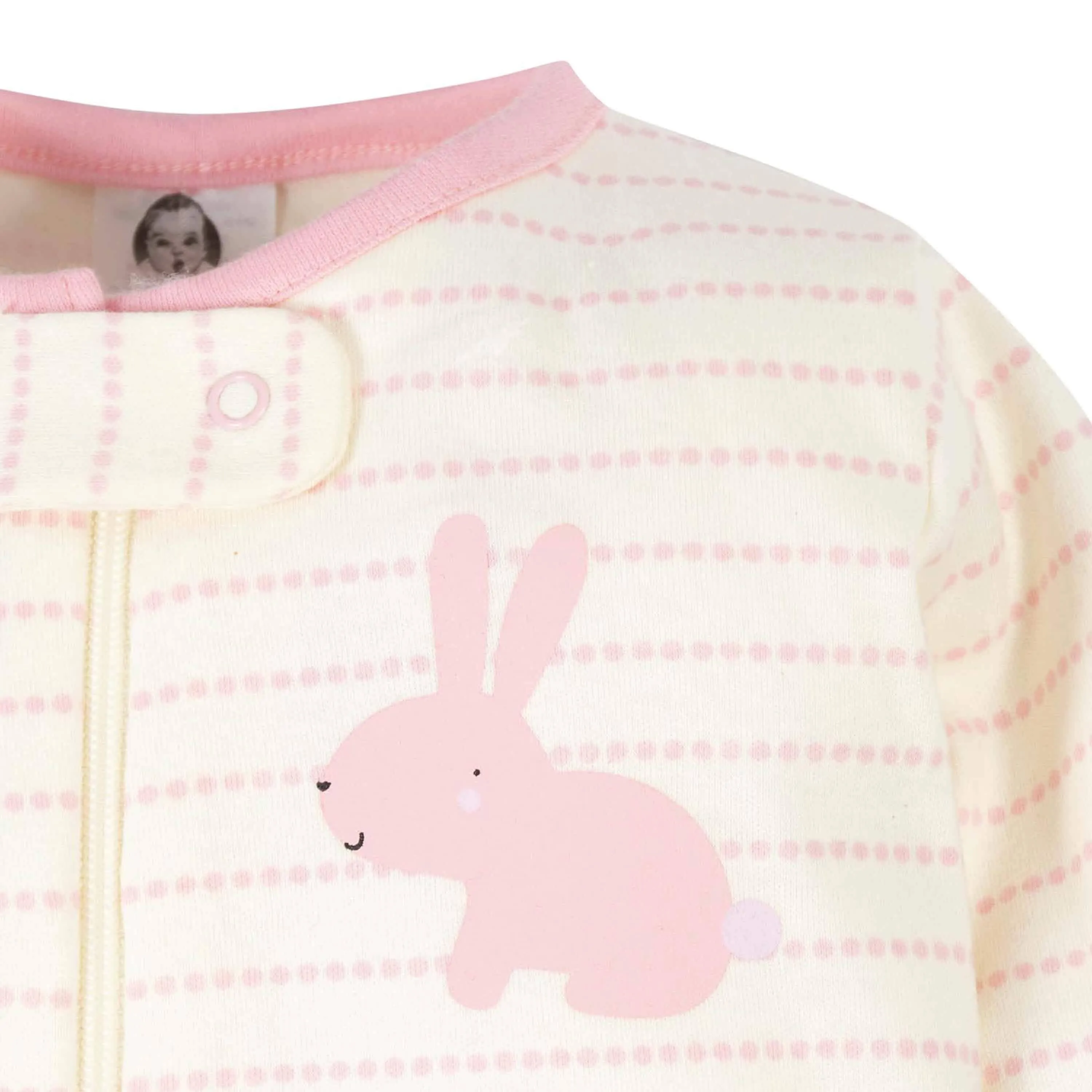 2-Pack Baby Girls Organic Bunny Sleep 'N Plays