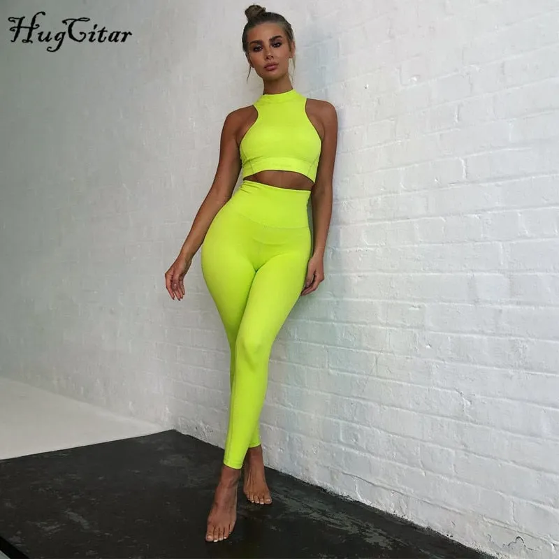 2 Piece Neon Activewear Set