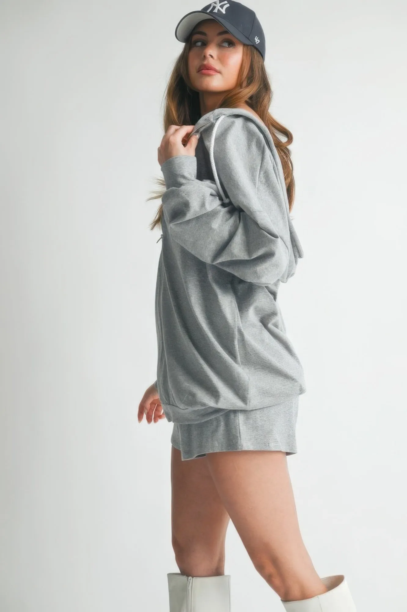 3 Piece Set Sweater Short Set