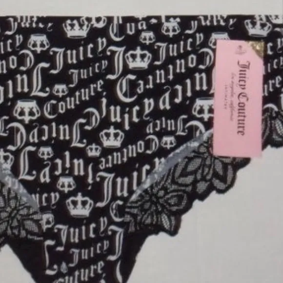 38E(DD Juicy Couture lingerie set-long lined full coverage bra &amp; Bikini Panty(Lg