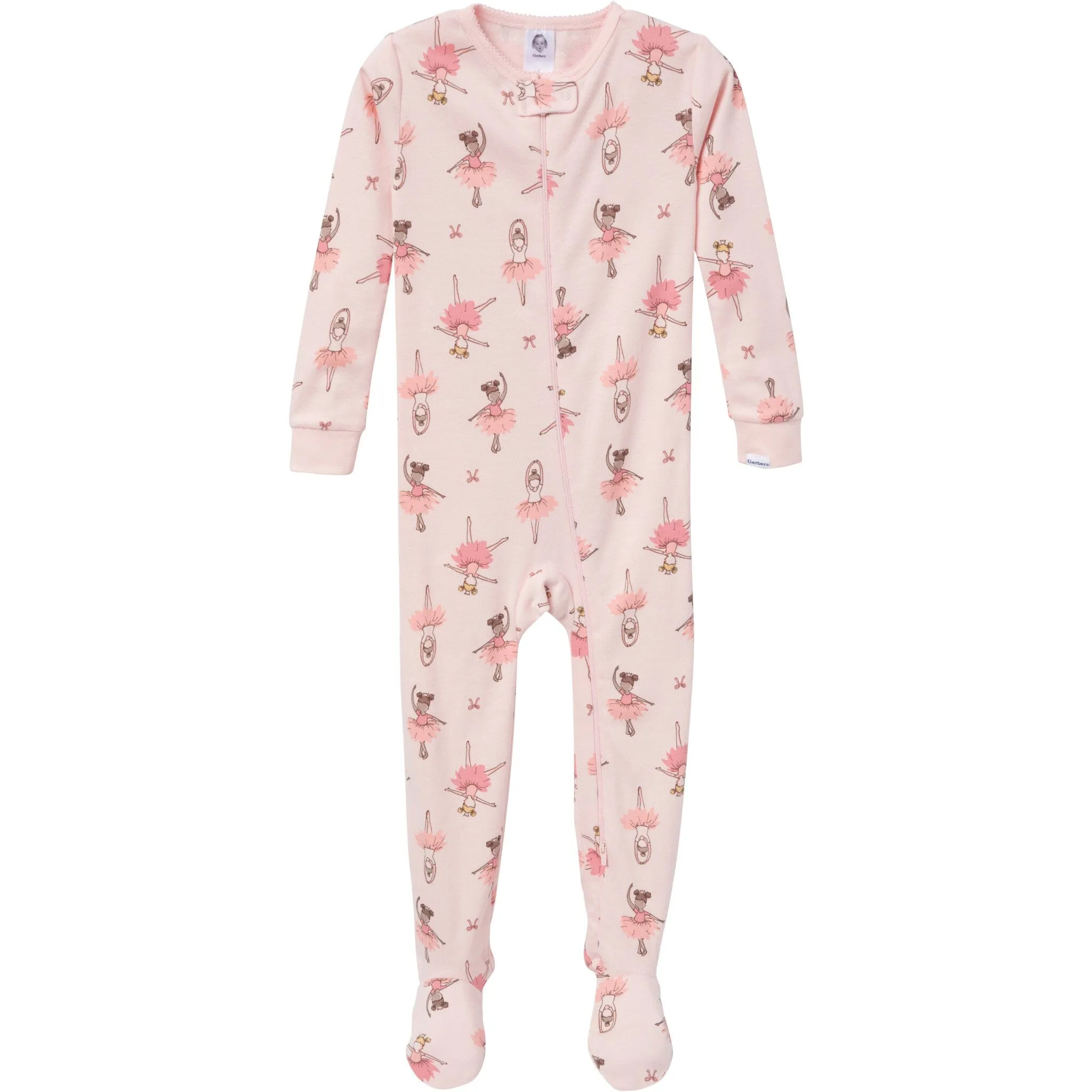 4-Pack Baby & Toddler Girls Ballerinas Snug Fit Footed Pajamas