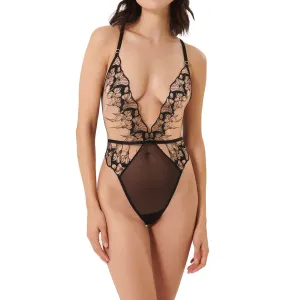 42373 Kalmia ECO Soft Bodysuit  | Black/Sheer