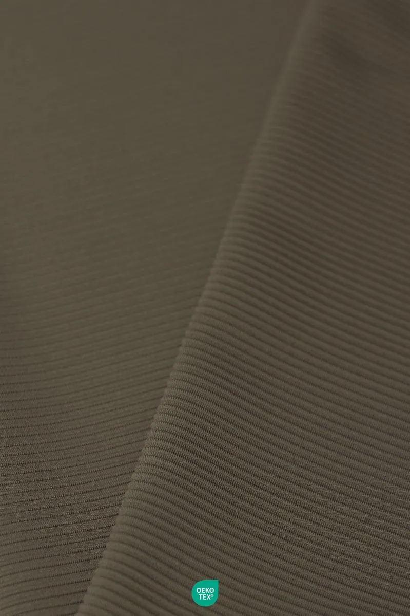 90x150 // FLOW Wide Ribbed Activewear - Dark Moss