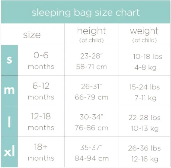 Aden and Anais "Rising Star" 100% cotton classic baby sleeping bag