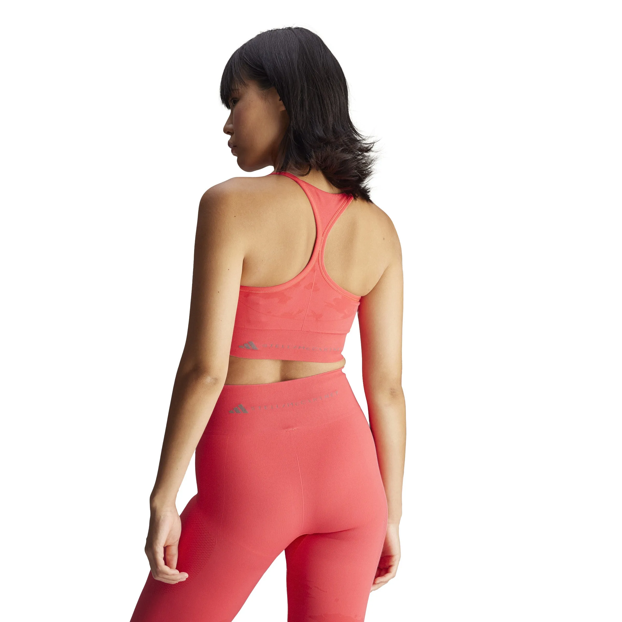 Adidas x Stella McCartney Seamless Sports Bra in Core Pink