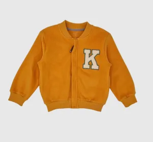 Adventurer Organic Fleece Bomber Jacket Orange