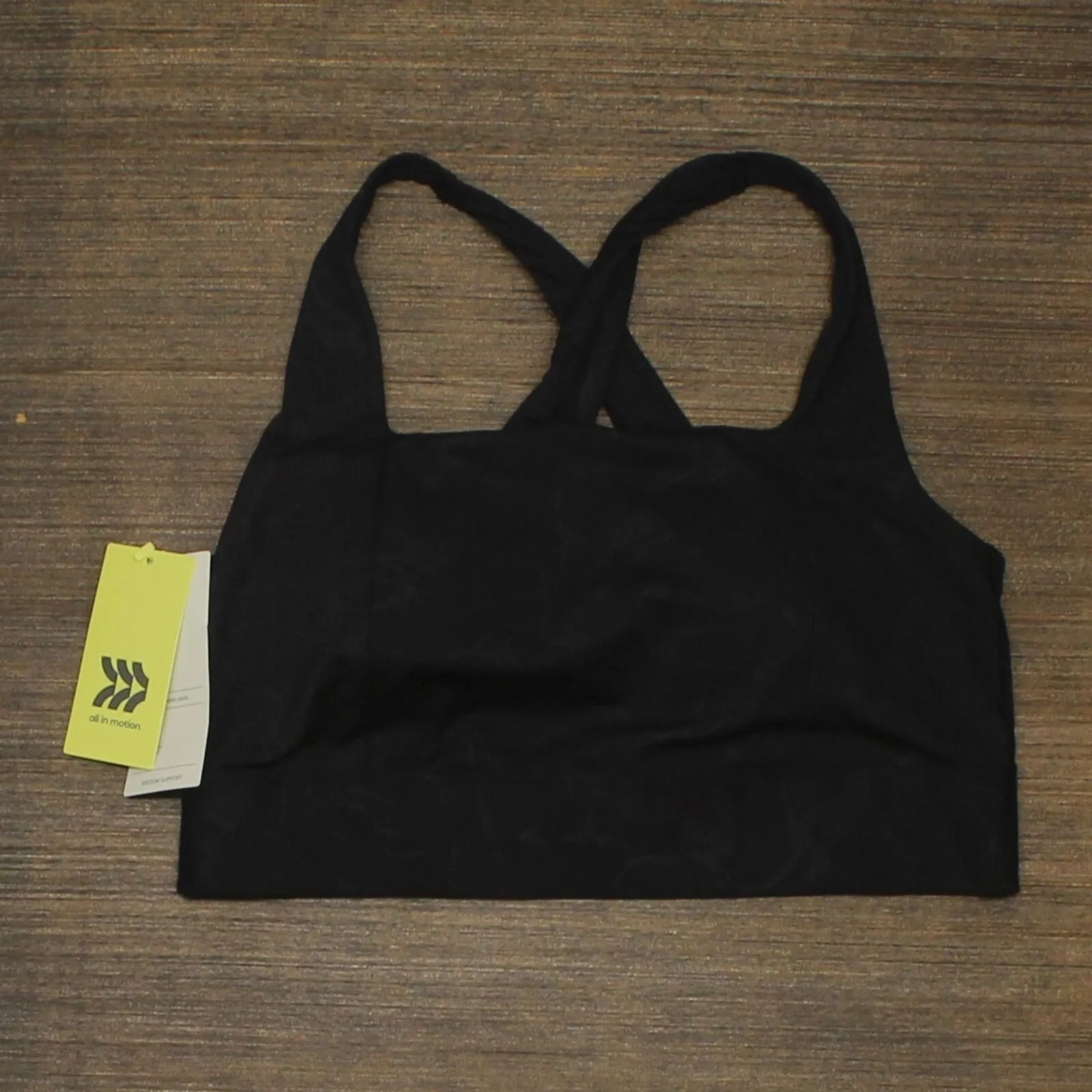 All in Motion Women's Medium Support Square Neck Crossback Sports Bra