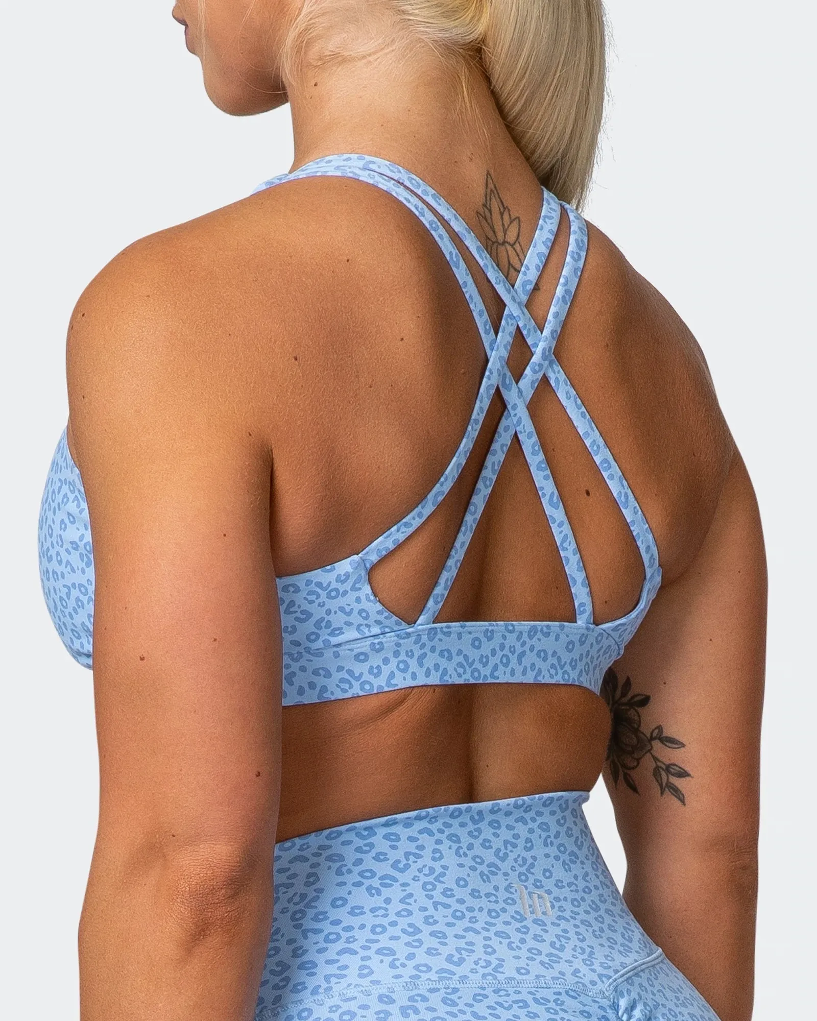 All-Star Deep V Bra - Periwinkle Mini Cheetah Print