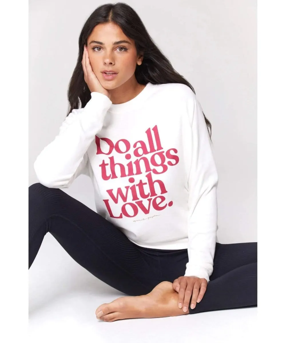 All Things With Love Old School Pullover