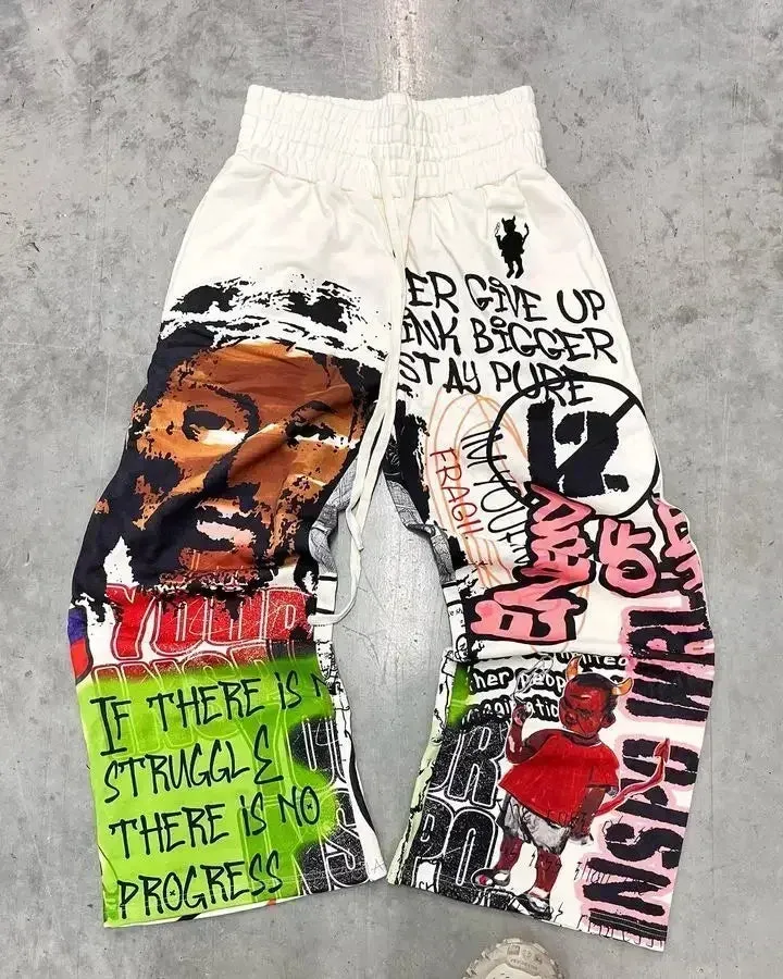 American Sweatpants Y2K Pants Men