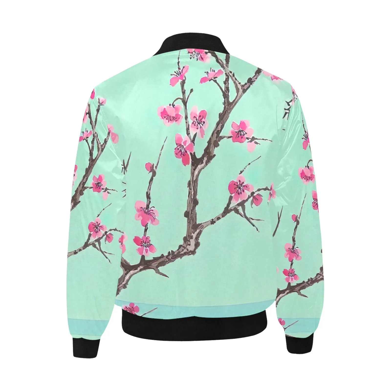 Arizona Green Tea Pattern Men's All Over Print Quilted Bomber Jacket