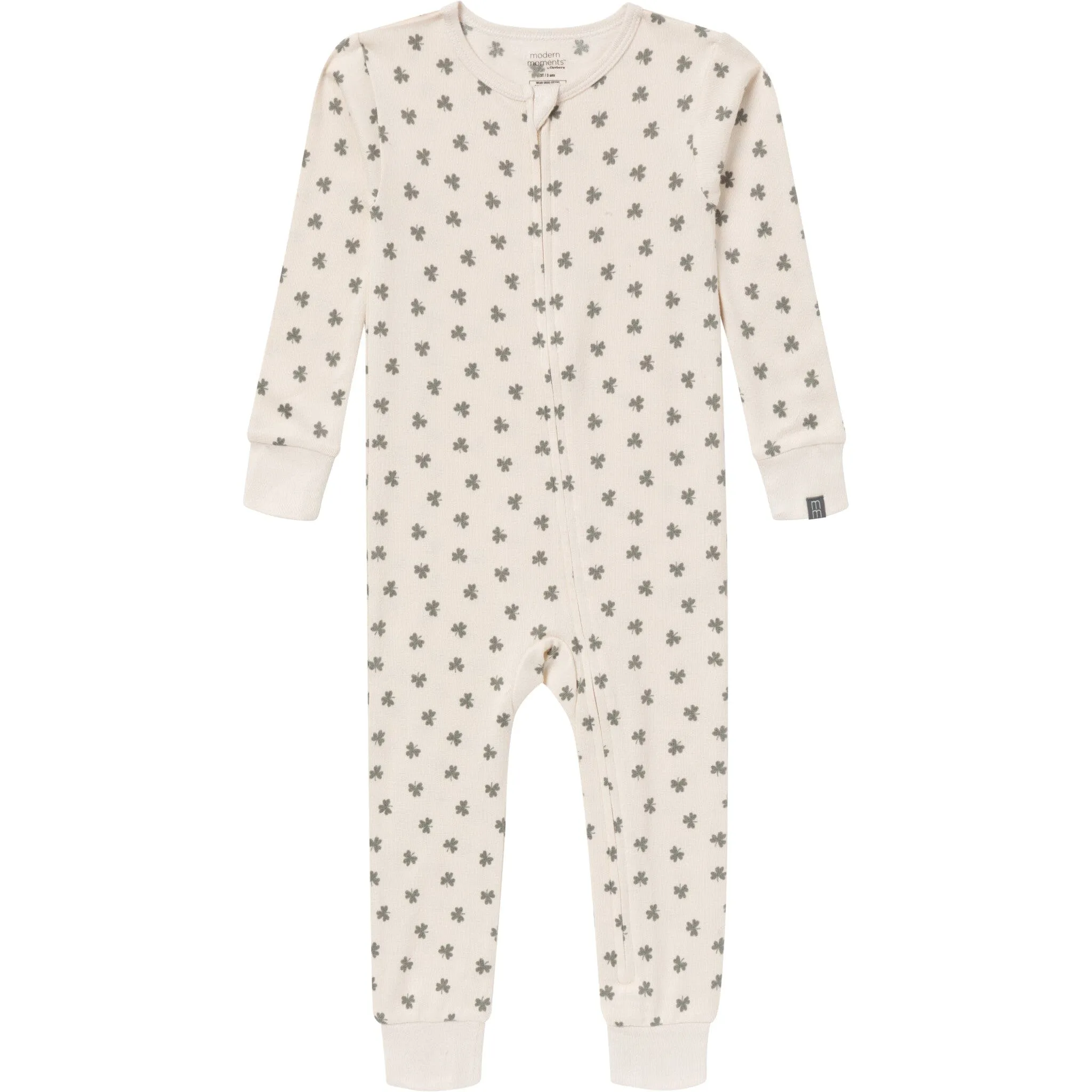 Baby & Toddler Neutral Beige Shamrock Snug Fitting Footless Pajamas