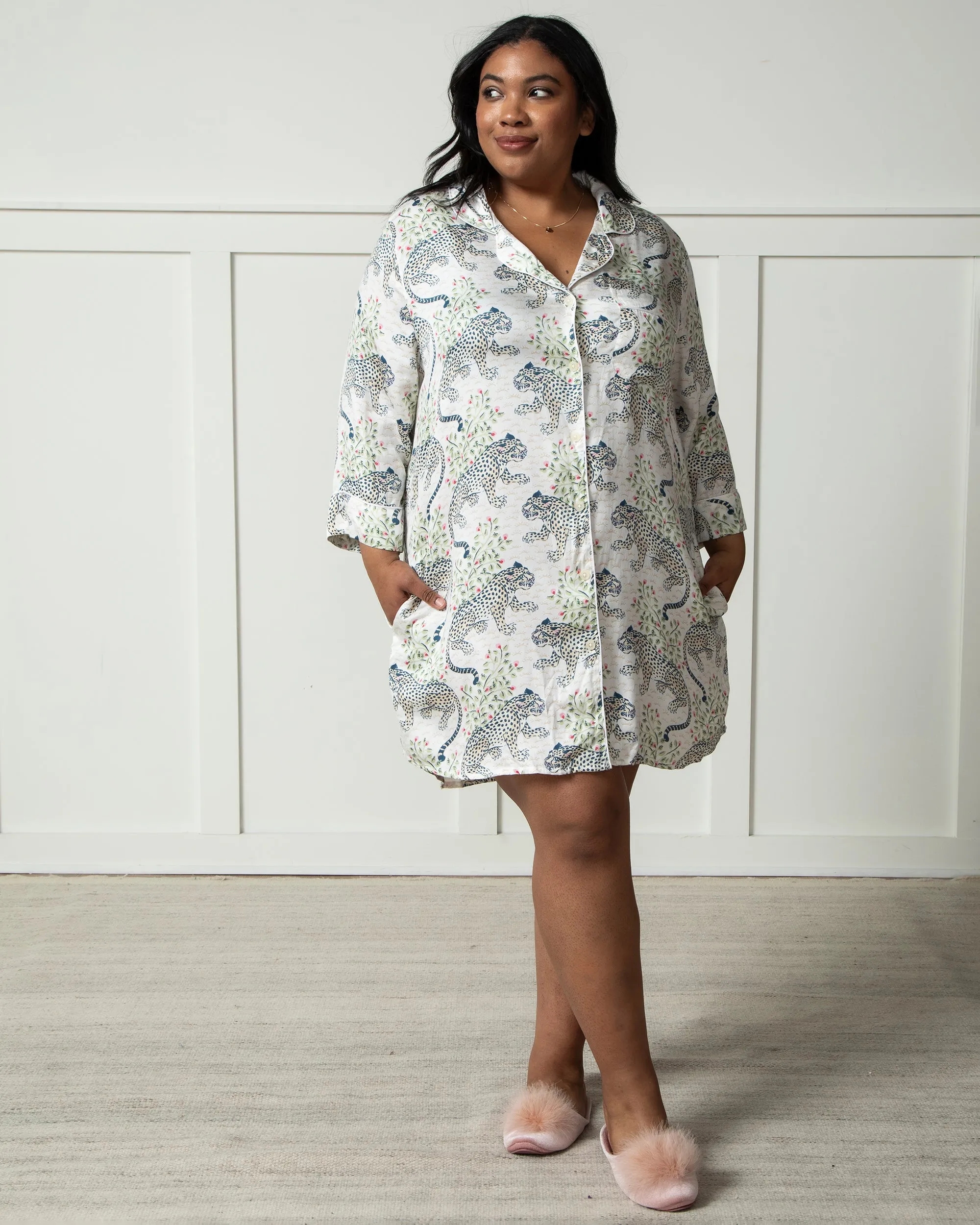 Bagheera - Satin Sleep Shirt - Wedding Cake
