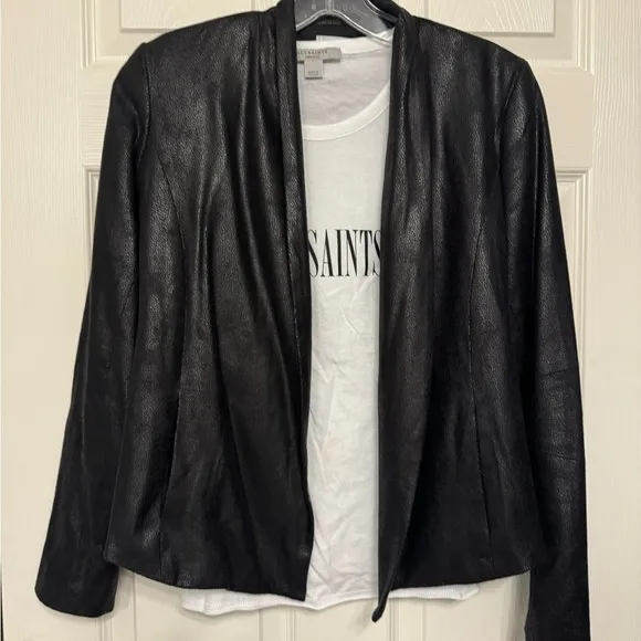 Barneys New York faux leather jacket