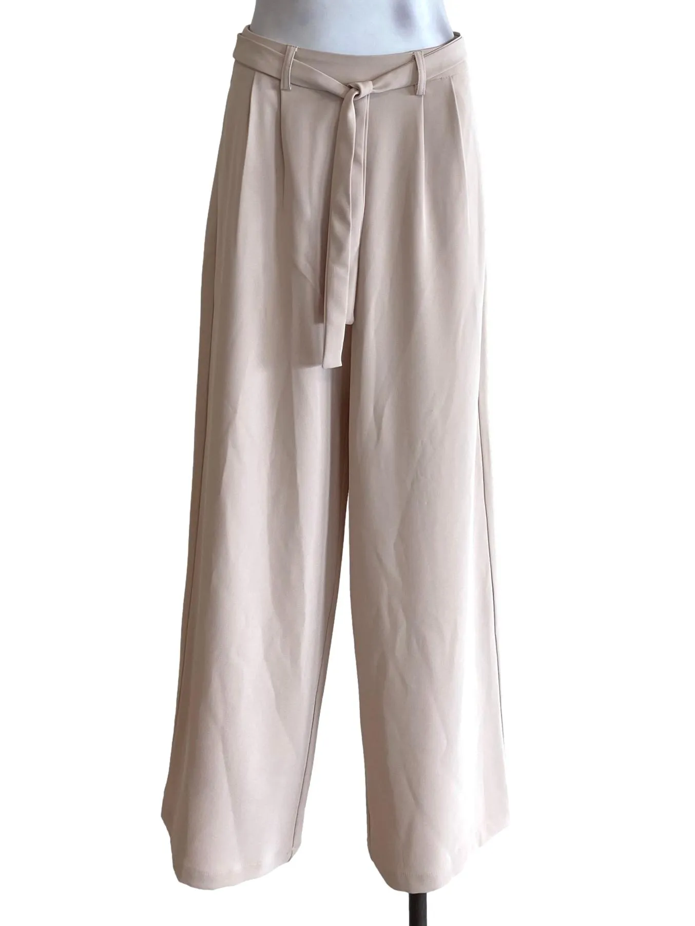 Beige Long Slack Pants