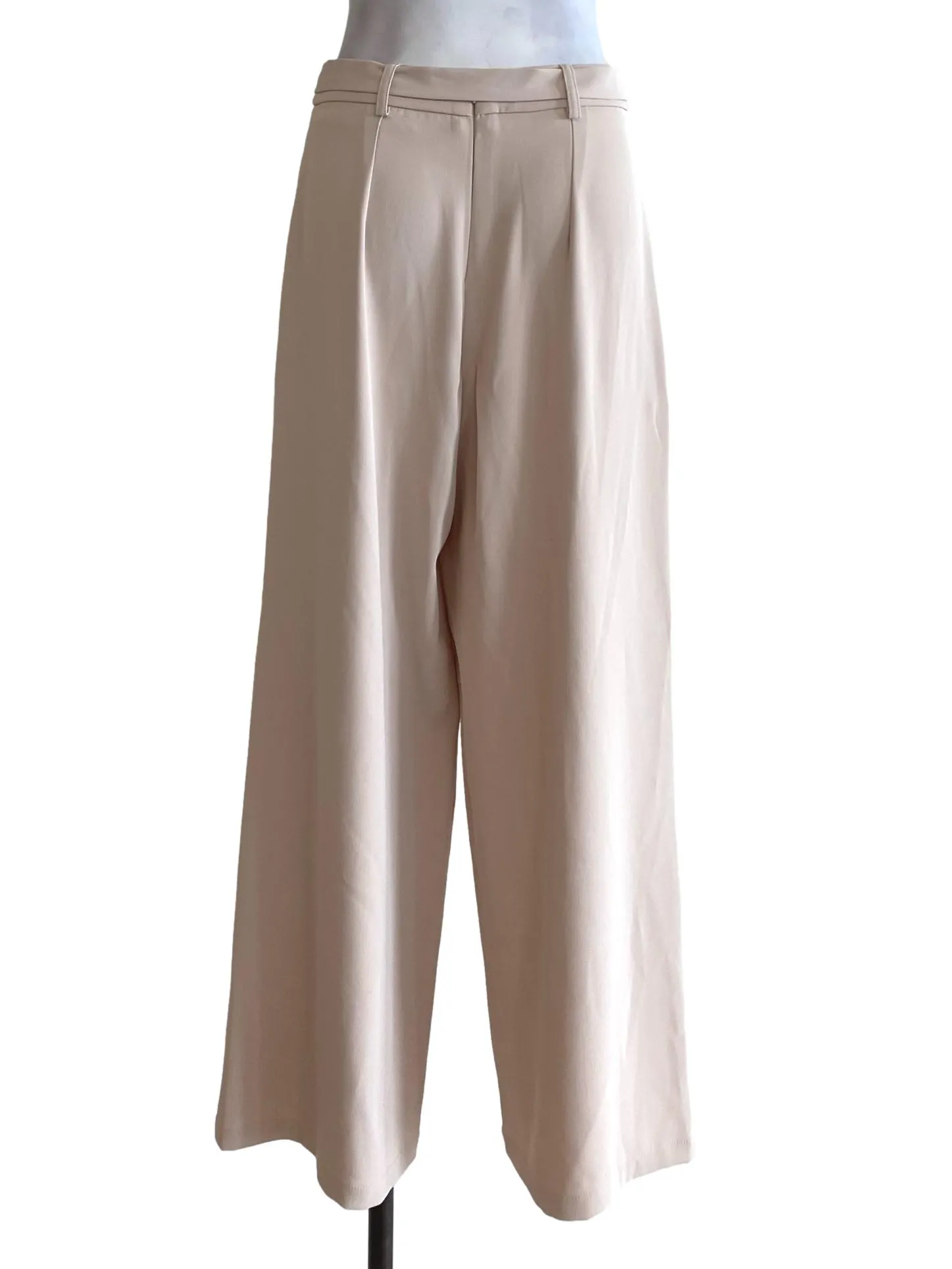 Beige Long Slack Pants
