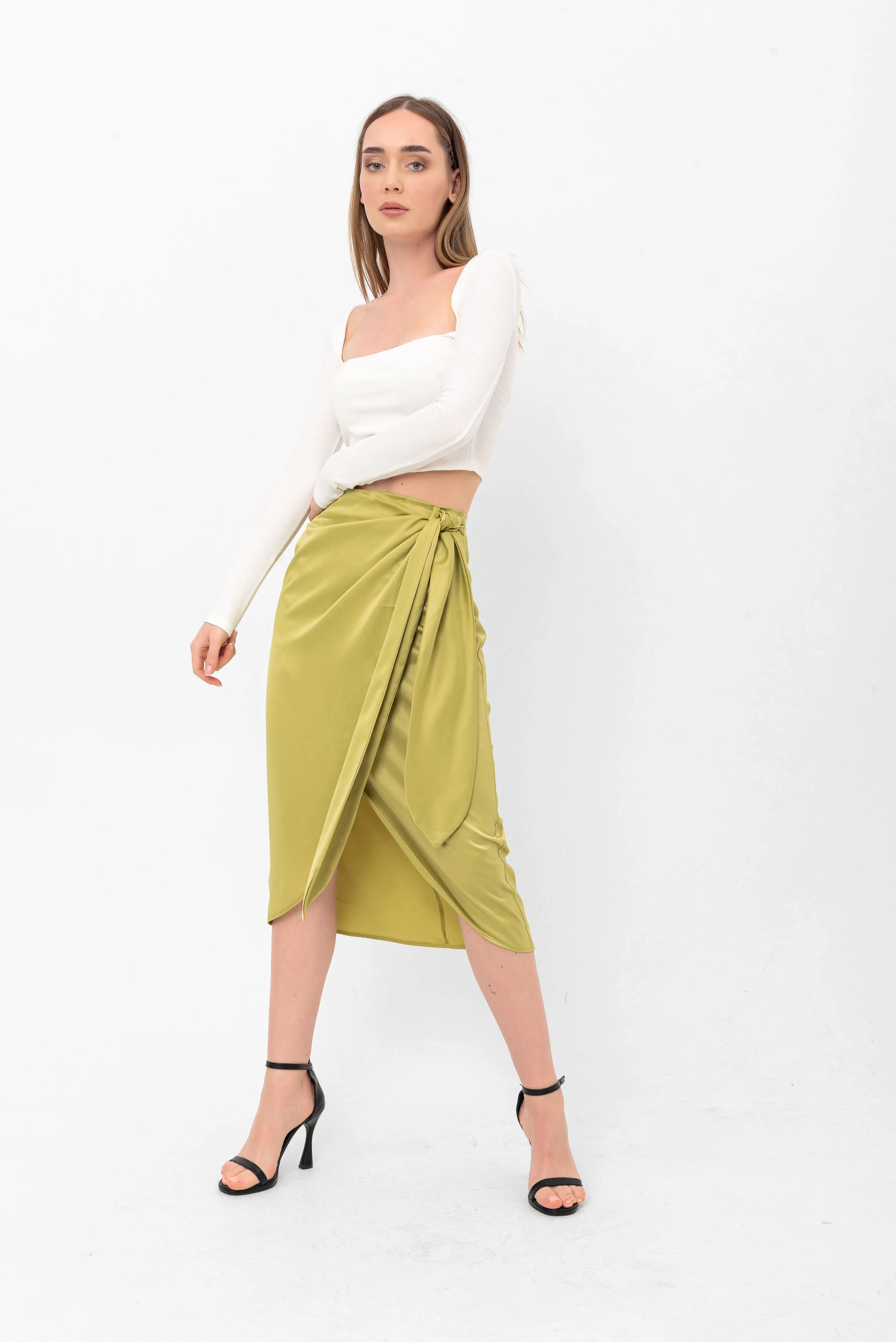 Belle Long-Sleeve Illusion Top - White