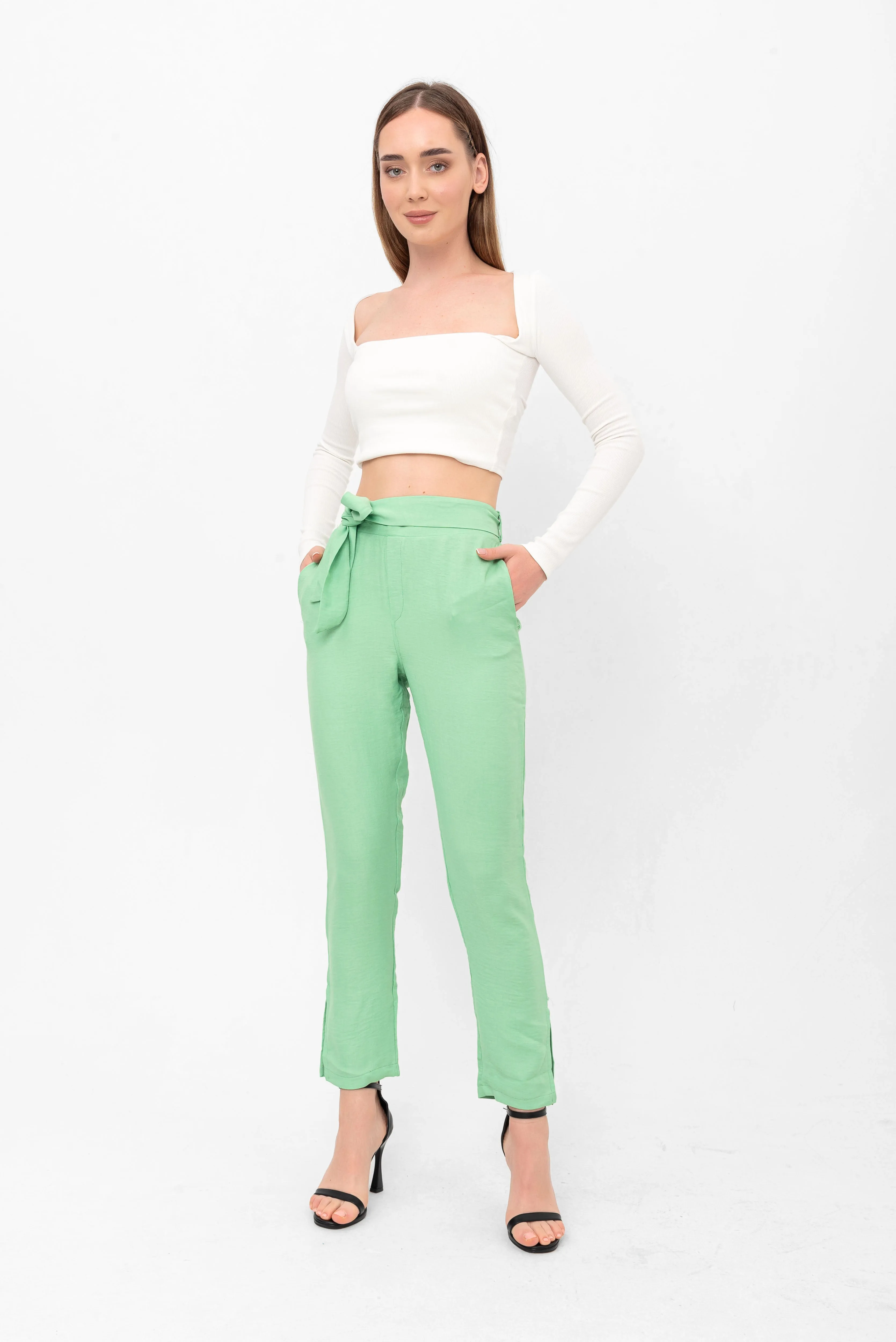 Belle Long-Sleeve Illusion Top - White