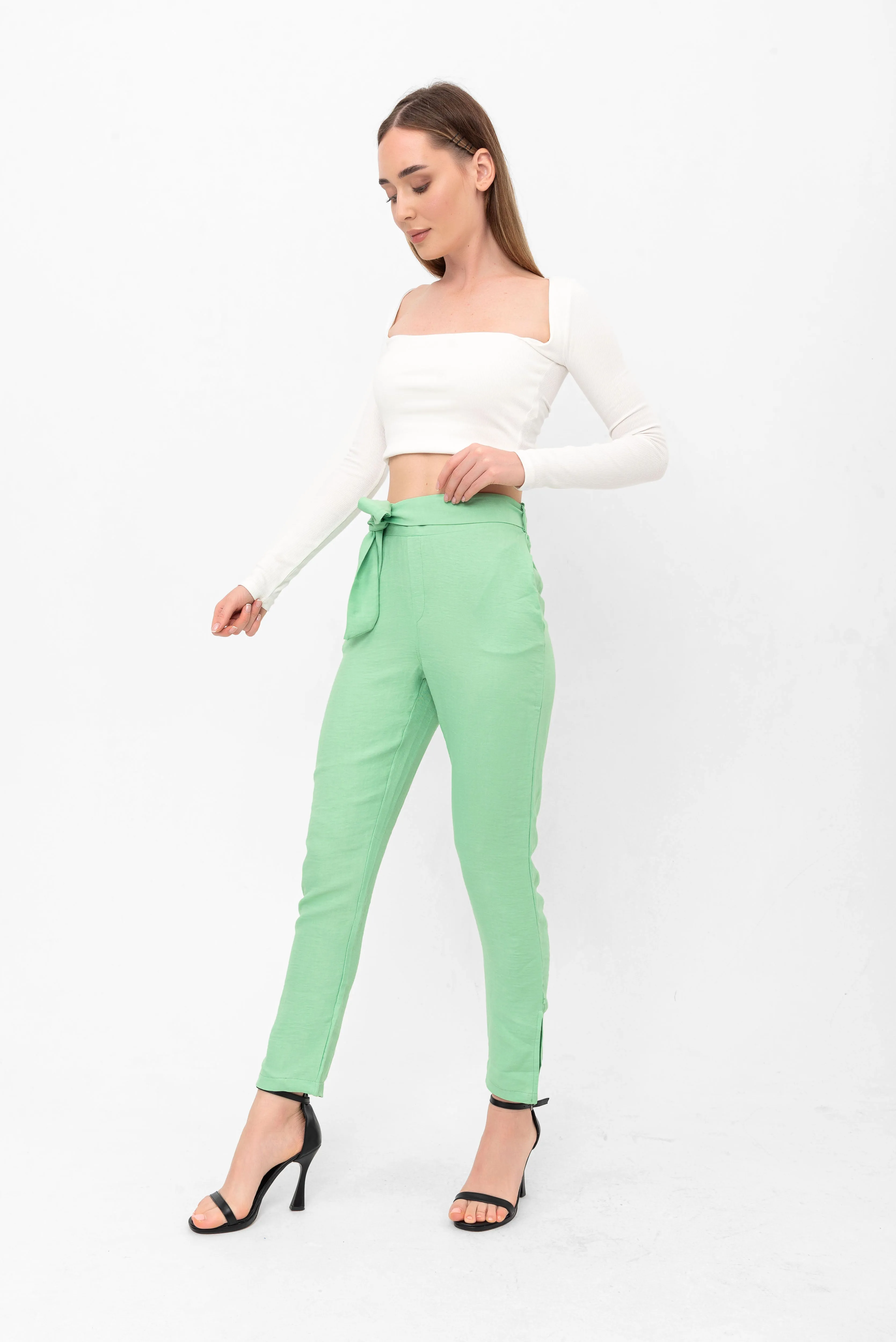 Belle Long-Sleeve Illusion Top - White