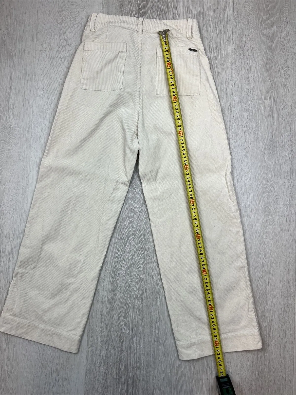 Billabong Womens Off-White Relaxed Loose Fit Corduroy Pants Size 26