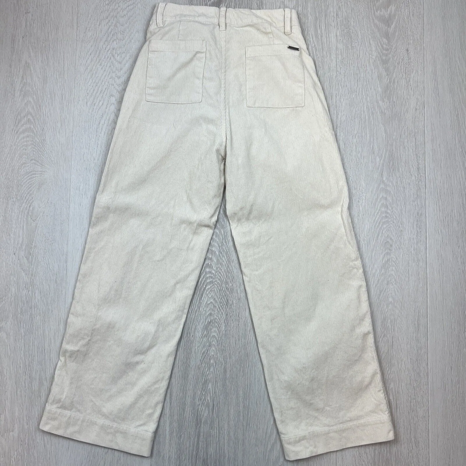 Billabong Womens Off-White Relaxed Loose Fit Corduroy Pants Size 26