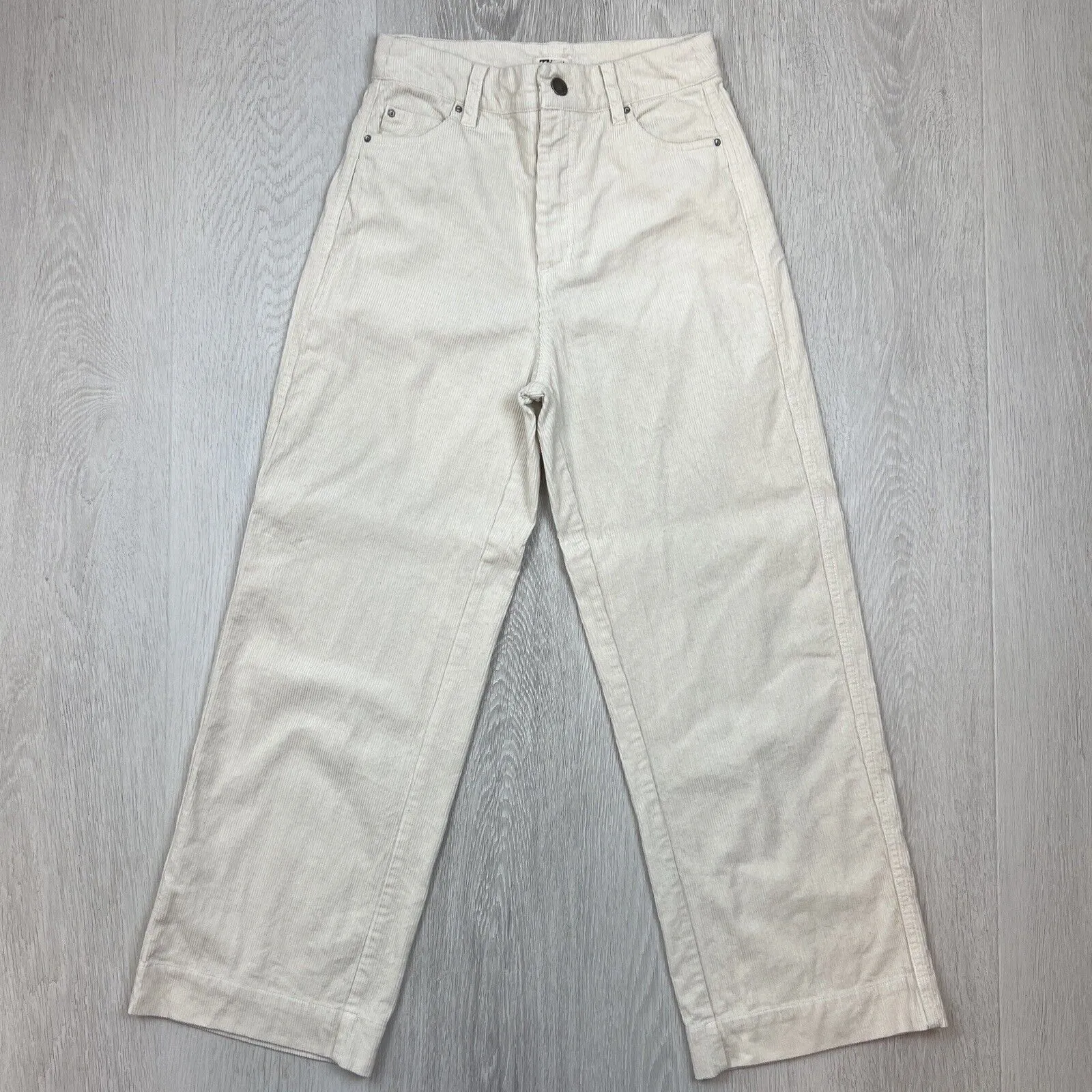 Billabong Womens Off-White Relaxed Loose Fit Corduroy Pants Size 26