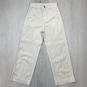 Billabong Womens Off-White Relaxed Loose Fit Corduroy Pants Size 26