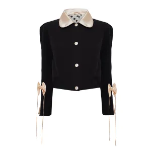 Black bow blazer