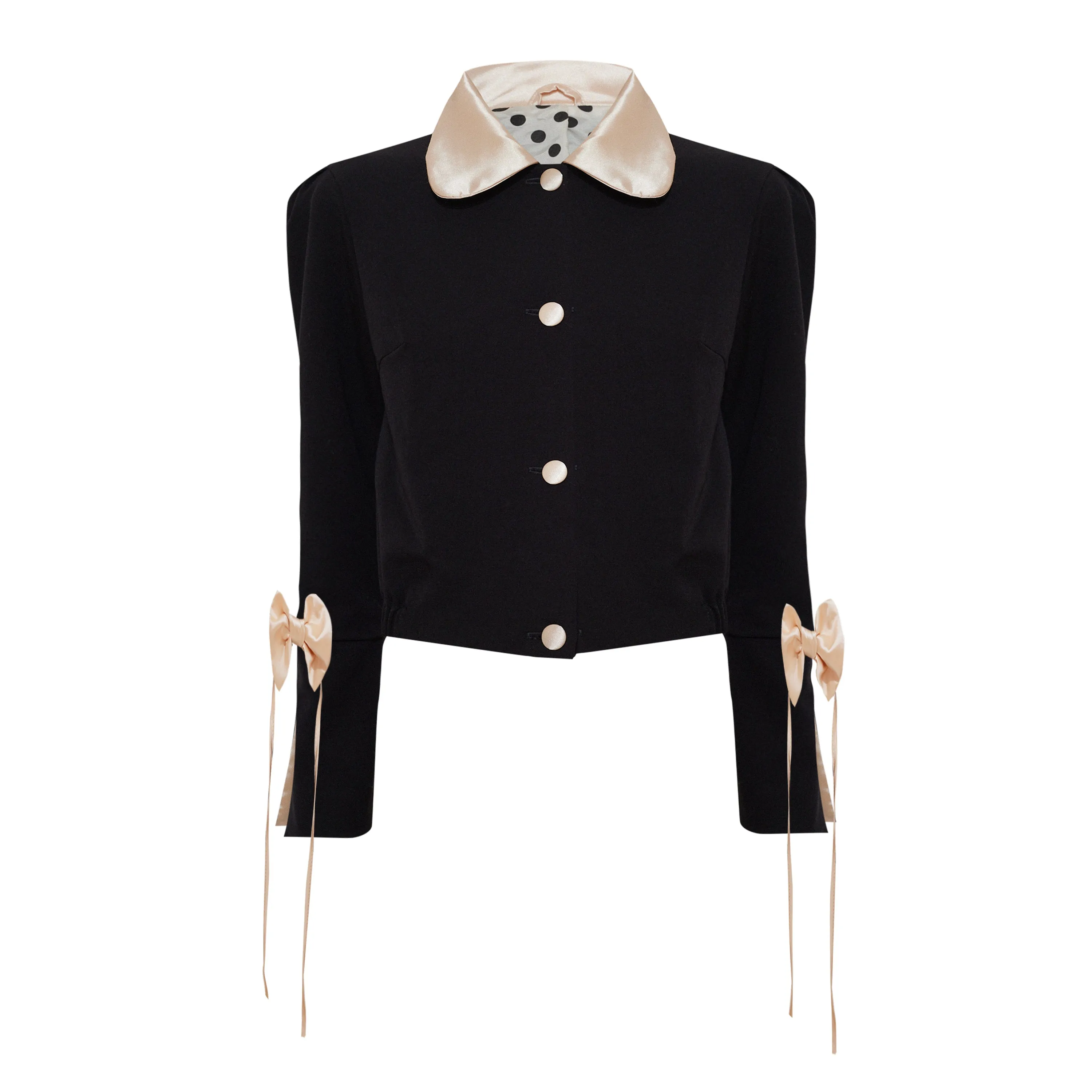 Black bow blazer