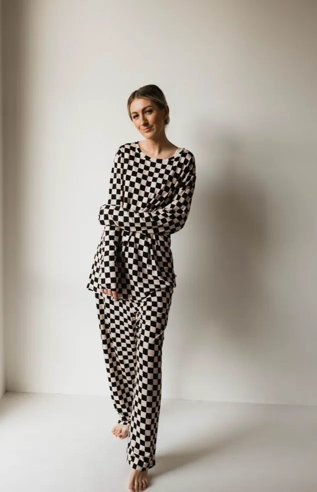 Black Checkerboard | Men's Bamboo Pajamas