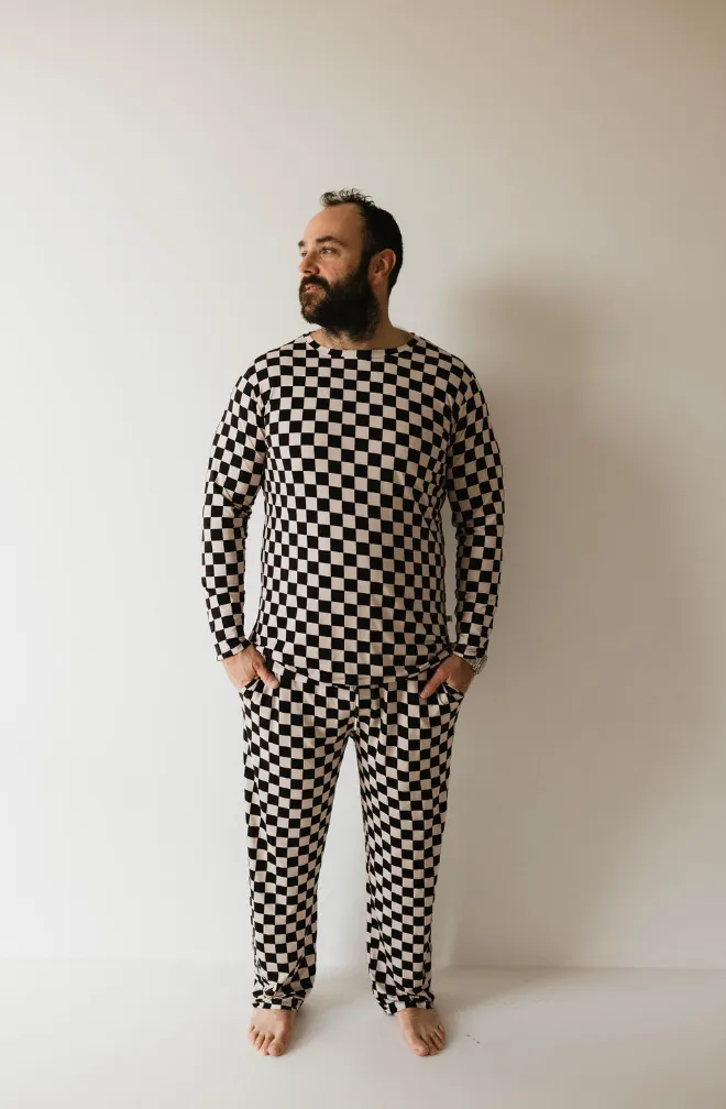 Black Checkerboard | Men's Bamboo Pajamas