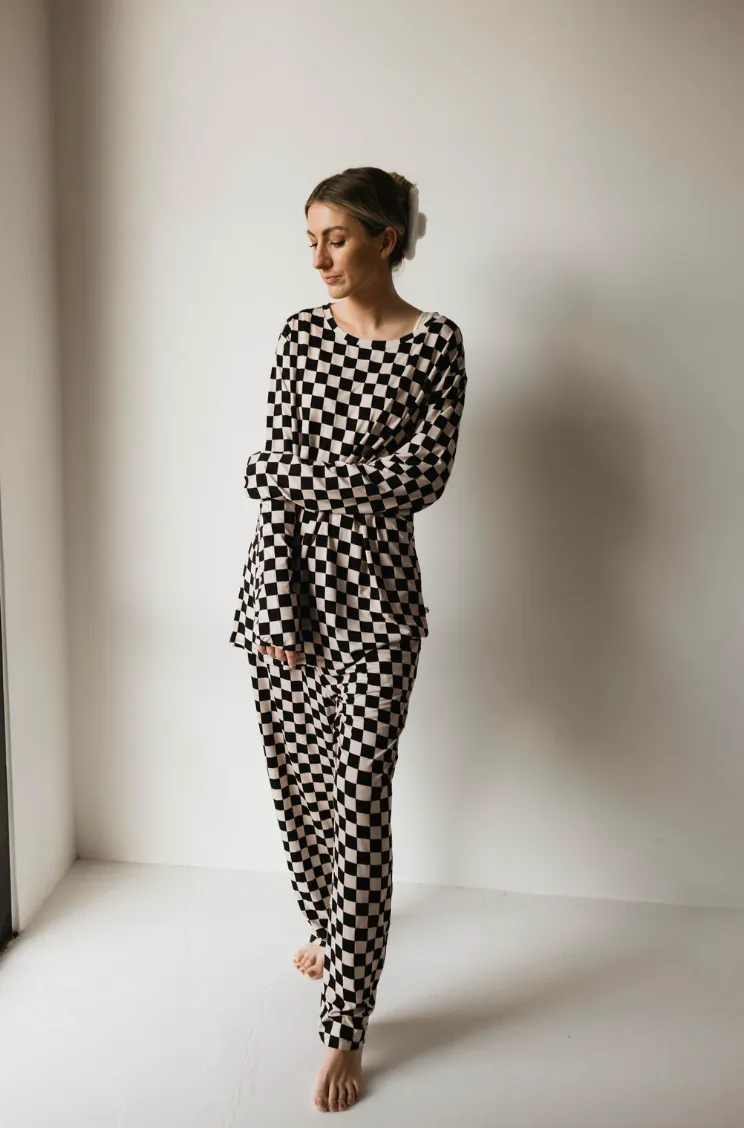 Black Checkerboard | Men's Bamboo Pajamas
