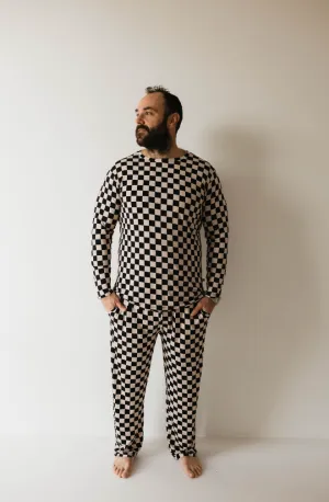 Black Checkerboard | Men's Bamboo Pajamas