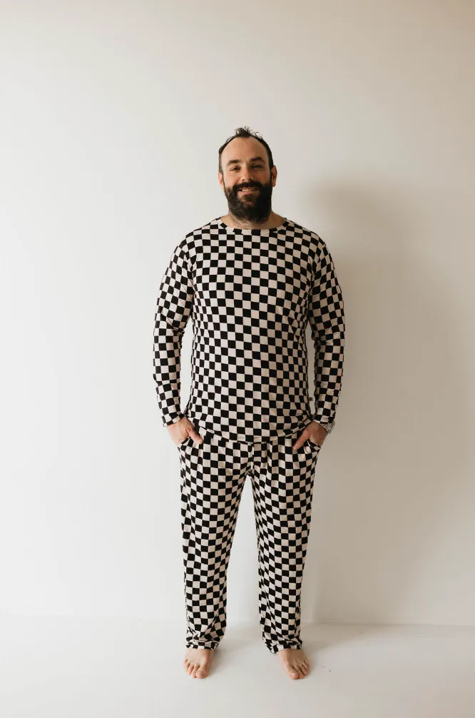 Black Checkerboard | Men's Bamboo Pajamas