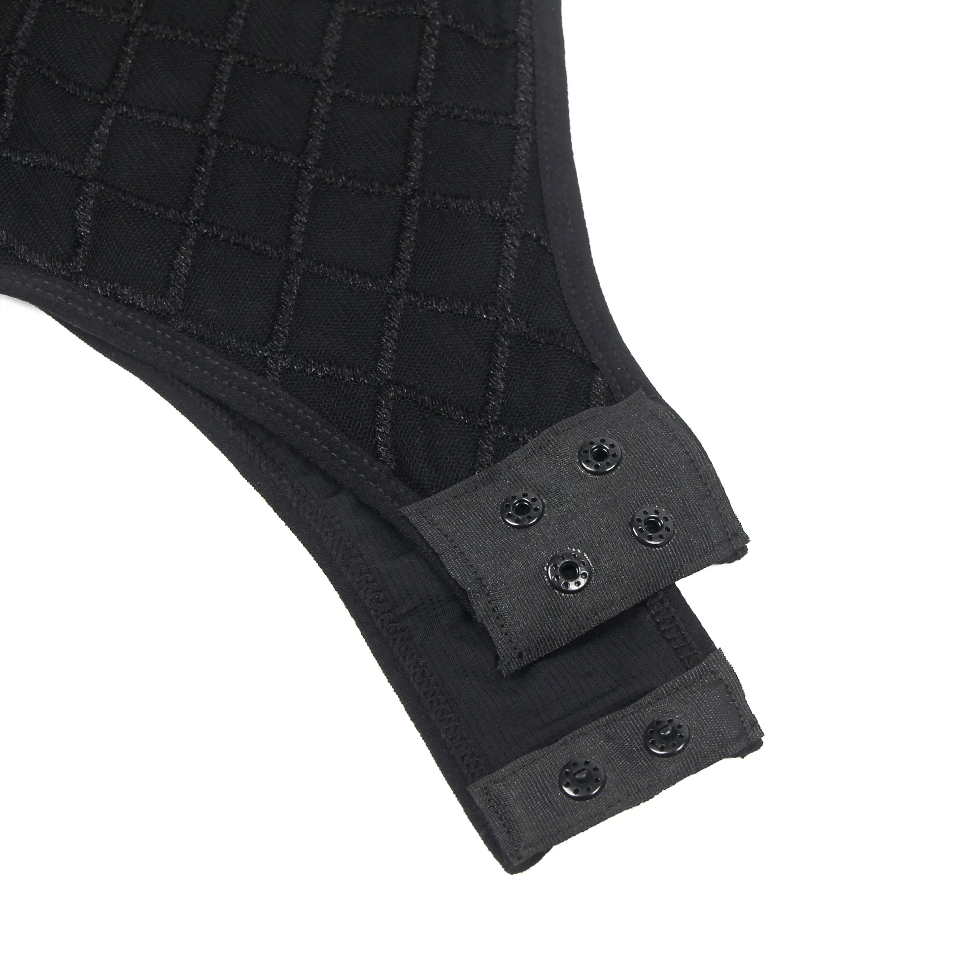 Black High Neck Mesh Minimalist Bodysuit