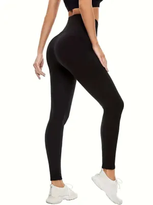Black High Waisted Leggings With Pockets with Tummy Control