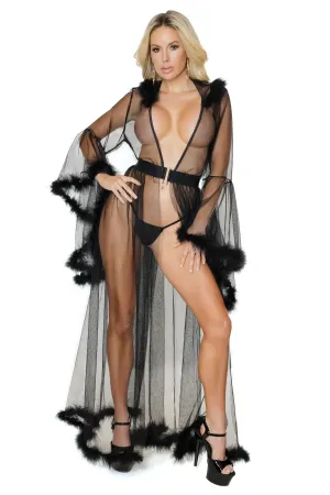 Black Marabou Robe