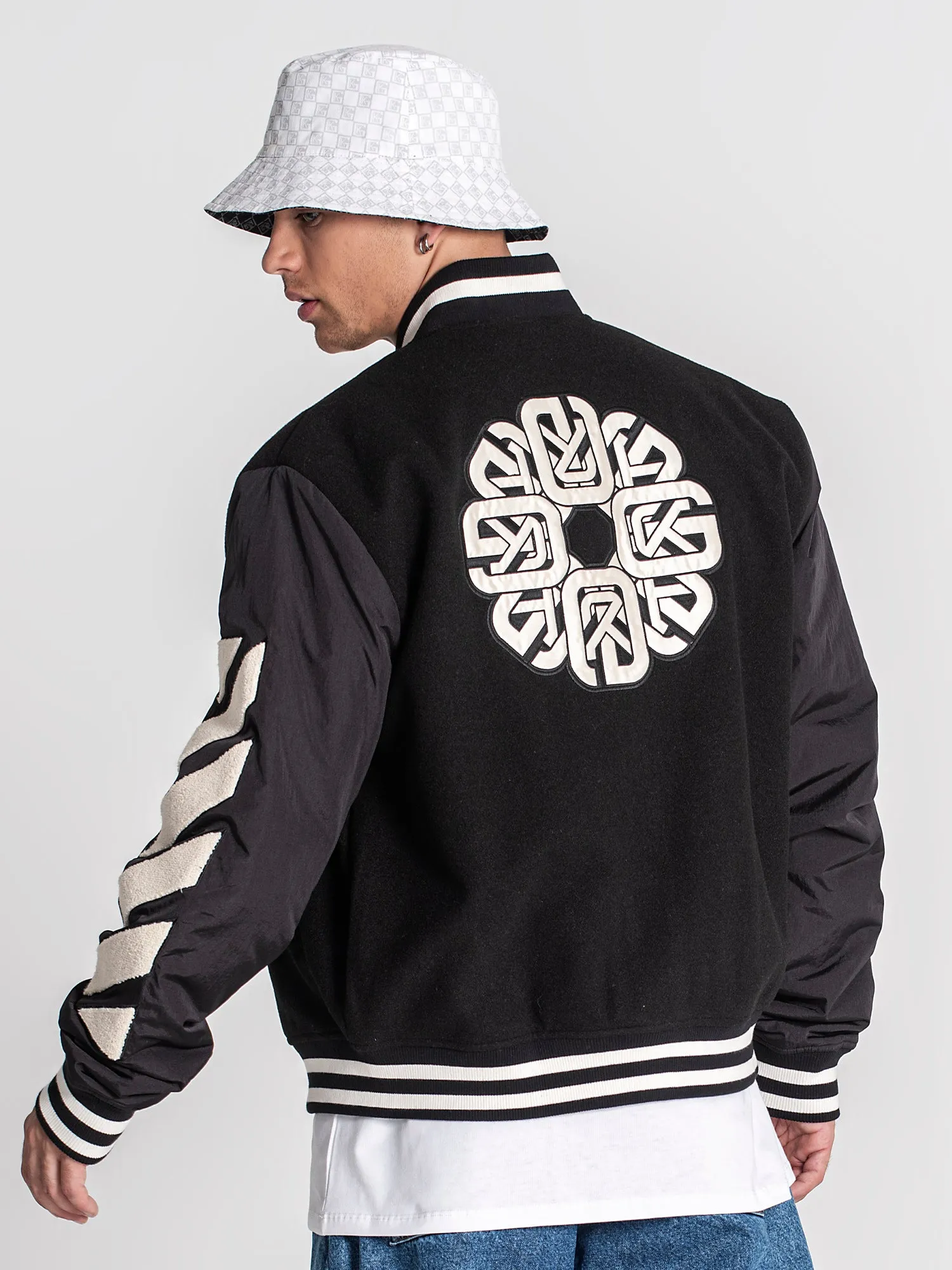 Black Patches Bomber Jacket