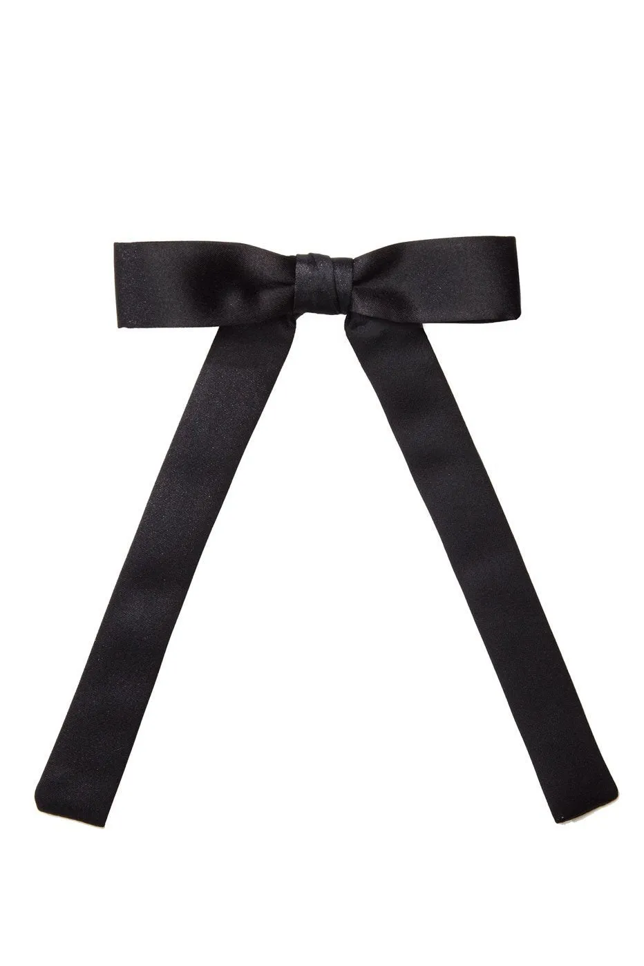 Black Satin Western Bow Tie