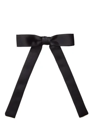Black Satin Western Bow Tie