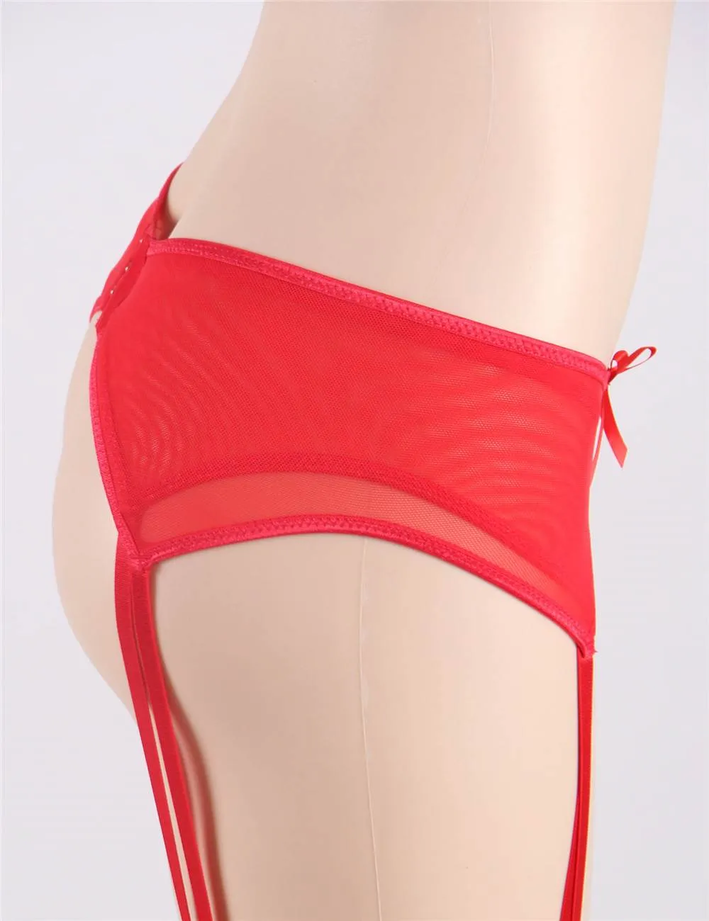 Black Sexy Lace Garter Belt Panty