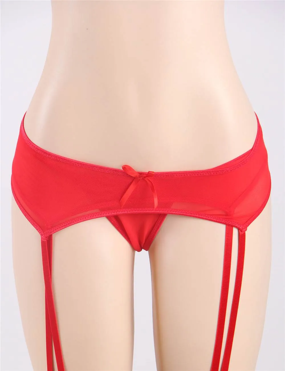Black Sexy Lace Garter Belt Panty